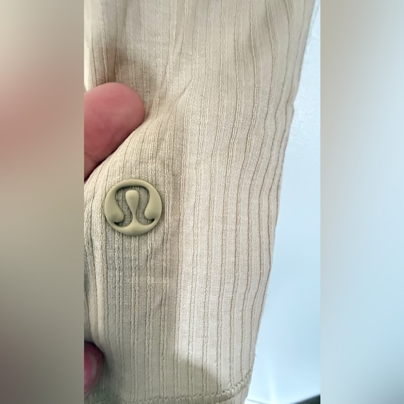 Lululemon Asymmetrical Ribbed Cotton Tank Top - Colour Trench - Picture 6 of 7